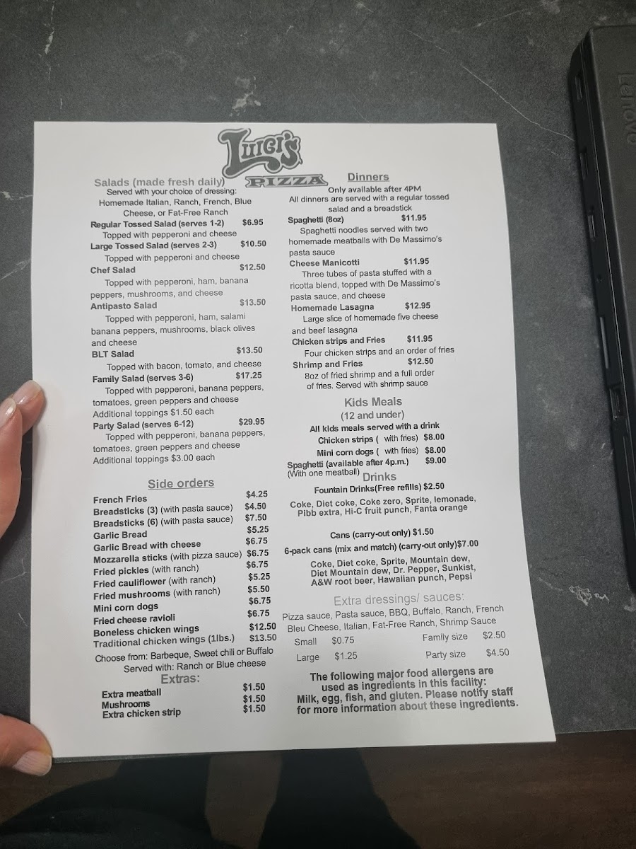 Luigi's Pizza Menu-2